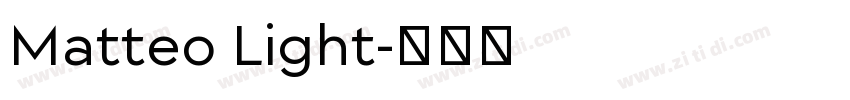 Matteo Light字体转换